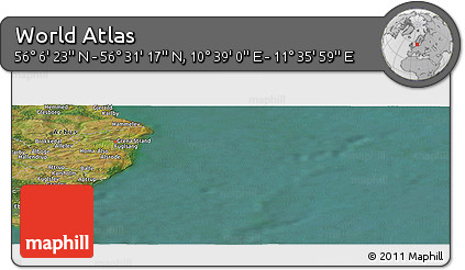 Satellite Panoramic Map of the Area around 56° 18' 50" N, 11° 7' 30" E