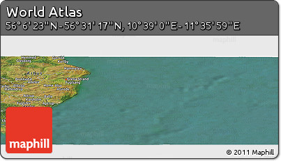 Satellite Panoramic Map of the Area around 56° 18' 50" N, 11° 7' 30" E