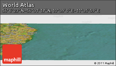 Satellite Panoramic Map of the Area around 56° 18' 50" N, 11° 7' 30" E