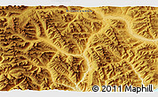 Physical 3D Map of the area around 56° 18' 50" N, 123° 10' 30" W