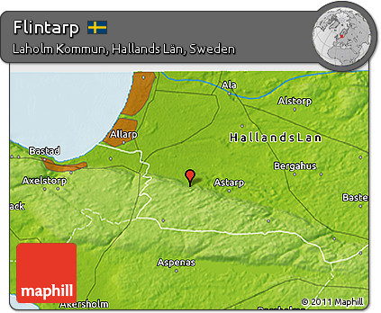 Physical 3D Map of Flintarp