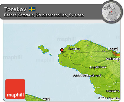 Physical 3D Map of Torekov