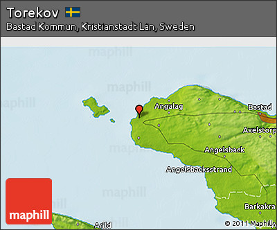 Physical 3D Map of Torekov