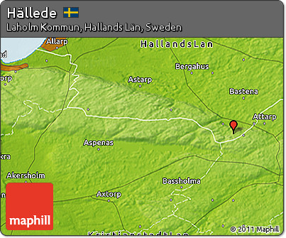 Physical 3D Map of Hällede