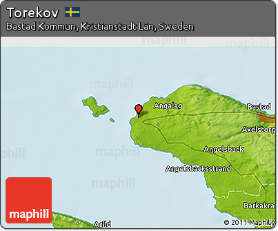 Physical 3D Map of Torekov