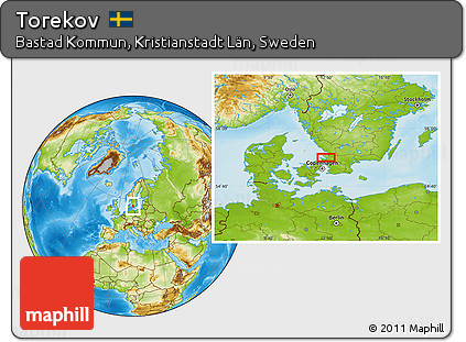 Physical Location Map of Torekov