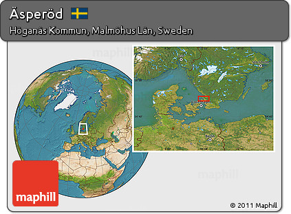 Satellite Location Map of Äsperöd