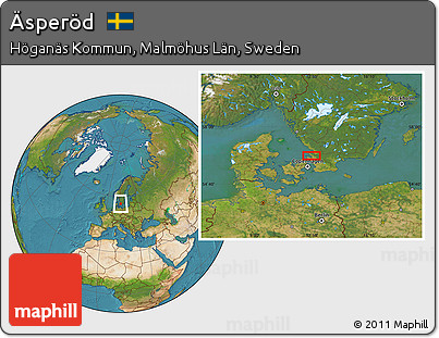 Satellite Location Map of Äsperöd