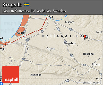 Shaded Relief Map of Krogsilt