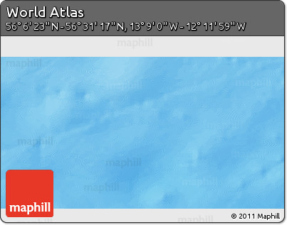 Physical 3D Map of the Area around 56° 18' 50" N, 12° 40' 30" W