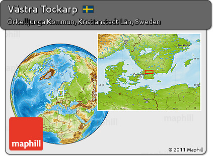 Physical Location Map of Västra Tockarp