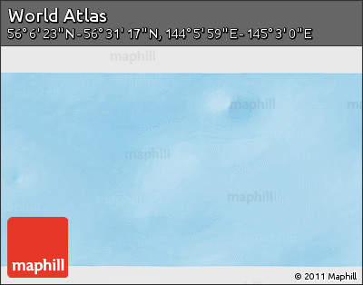 Physical 3D Map of the Area around 56° 18' 50" N, 144° 34' 29" E