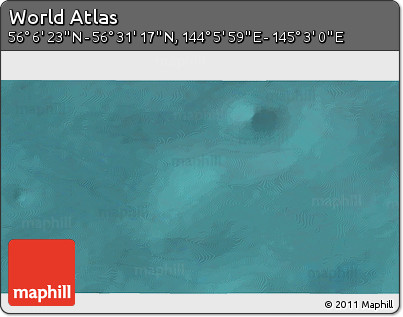 Satellite 3D Map of the Area around 56° 18' 50" N, 144° 34' 29" E
