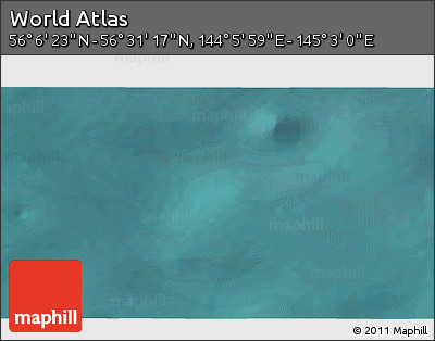 Satellite 3D Map of the Area around 56° 18' 50" N, 144° 34' 29" E