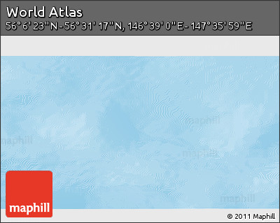 Physical 3D Map of the Area around 56° 18' 50" N, 147° 7' 30" E
