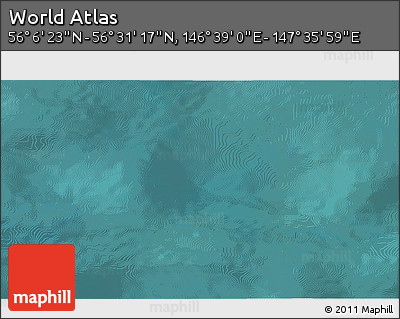 Satellite 3D Map of the Area around 56° 18' 50" N, 147° 7' 30" E