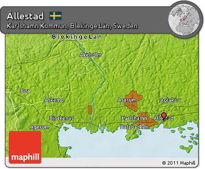 Physical 3D Map of Ällestad