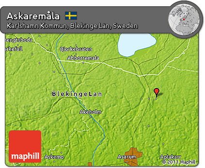 Physical 3D Map of Askaremåla
