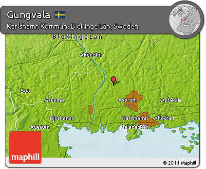 Physical 3D Map of Gungvala