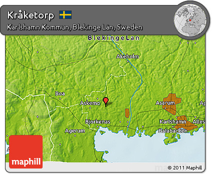 Physical 3D Map of Kråketorp