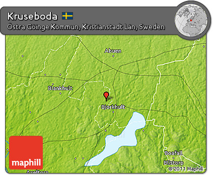 Physical 3D Map of Kruseboda