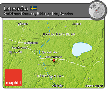 Physical 3D Map of Letesmåla