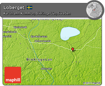 Physical 3D Map of Loberget