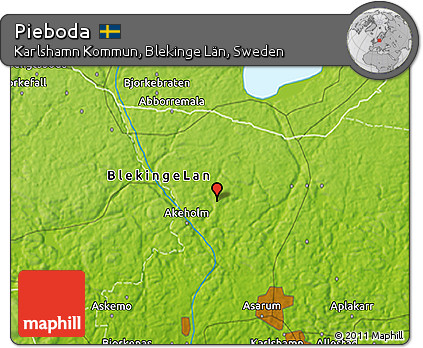 Physical 3D Map of Pieboda