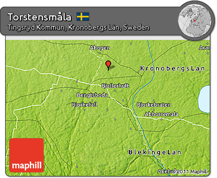 Physical 3D Map of Torstensmåla