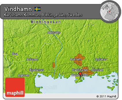 Physical 3D Map of Vindhamn