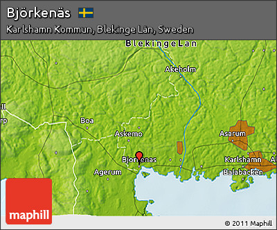 Physical 3D Map of Björkenäs