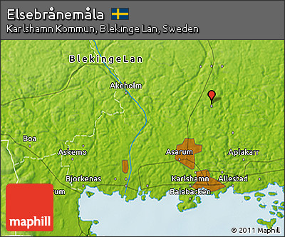 Physical 3D Map of Elsebrånemåla