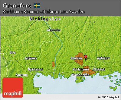 Physical 3D Map of Granefors