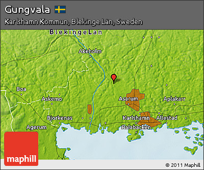 Physical 3D Map of Gungvala