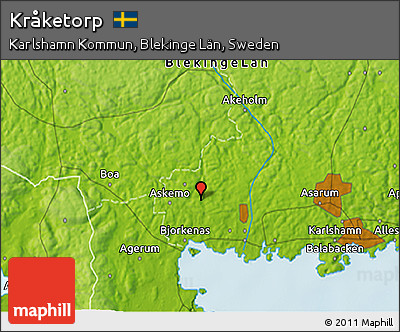 Physical 3D Map of Kråketorp