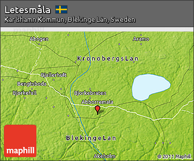 Physical 3D Map of Letesmåla
