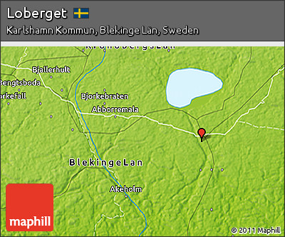 Physical 3D Map of Loberget