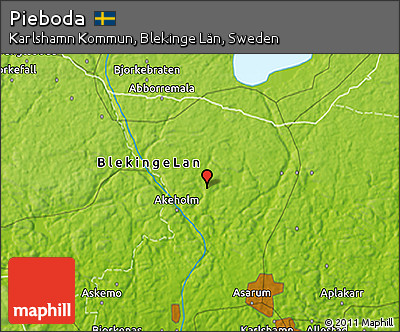 Physical 3D Map of Pieboda