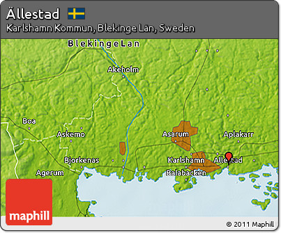 Physical 3D Map of Ällestad