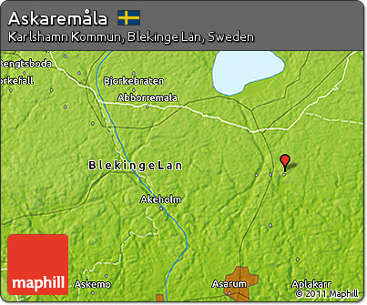 Physical 3D Map of Askaremåla