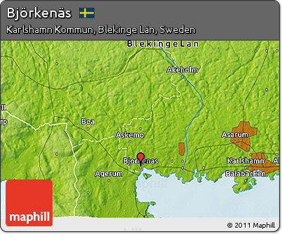 Physical 3D Map of Björkenäs