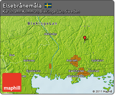 Physical 3D Map of Elsebrånemåla