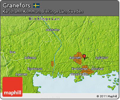 Physical 3D Map of Granefors