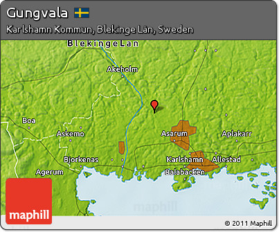 Physical 3D Map of Gungvala