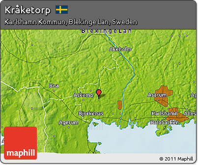 Physical 3D Map of Kråketorp