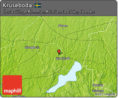 Physical 3D Map of Kruseboda