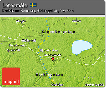 Physical 3D Map of Letesmåla