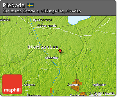 Physical 3D Map of Pieboda
