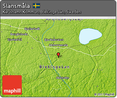 Physical 3D Map of Slänsmåla