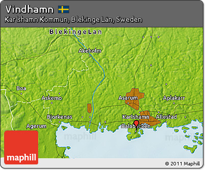 Physical 3D Map of Vindhamn